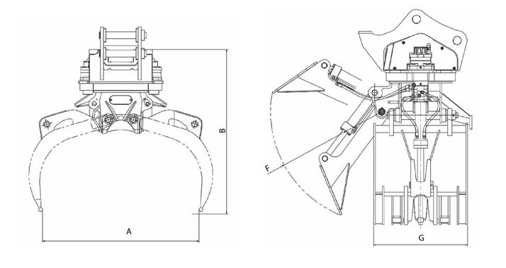 Захват для бревен и хлыстов, универсальный S30 Power clamp с аутригером